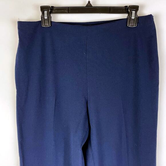 Halogen Womens Dress Pants 8 Blue Ankle Flare Side Slit Side Zip NWOT - Picture 5 of 12